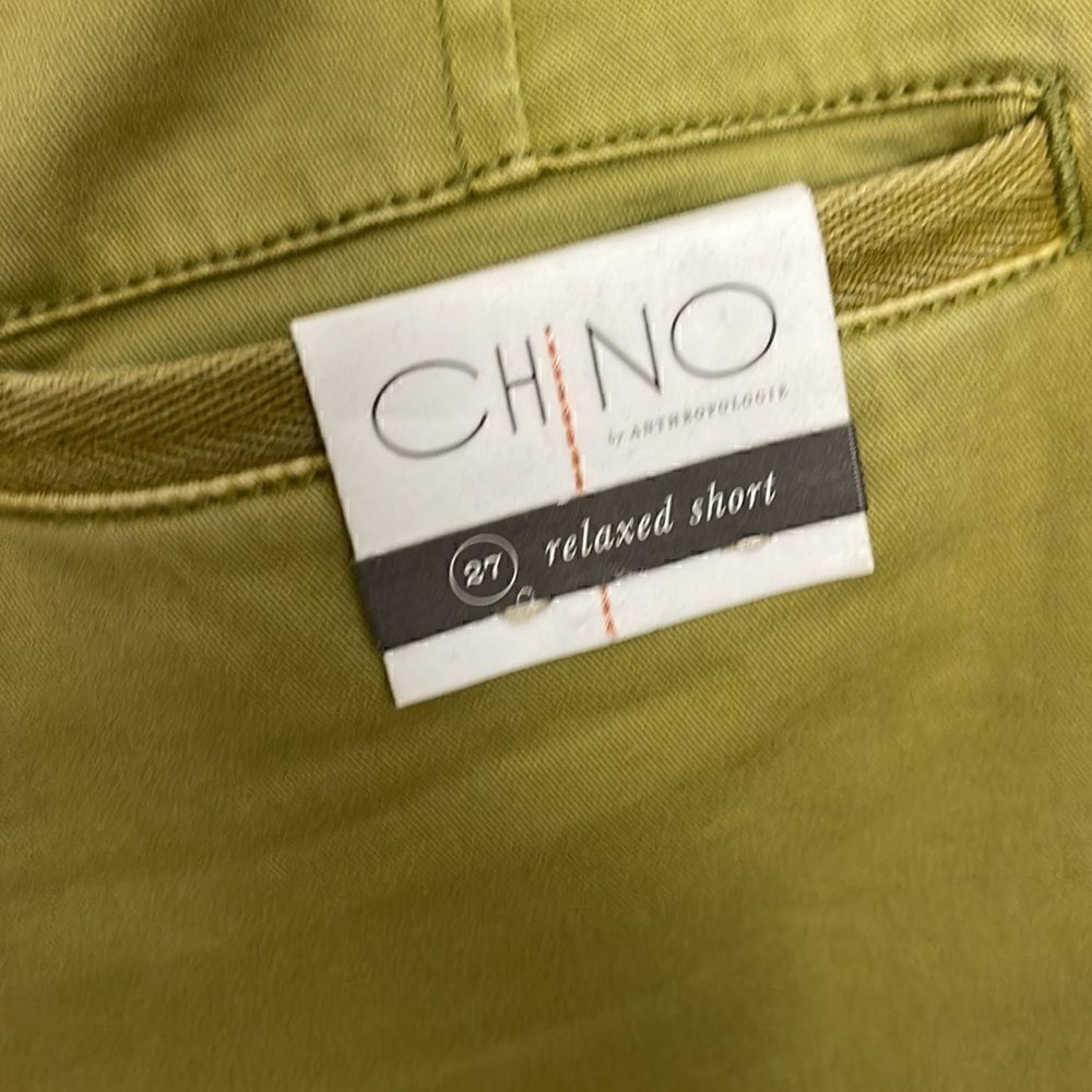 Anthropologie chino relaxed avacado green shorts NWT. 27 - Picture 9 of 9
